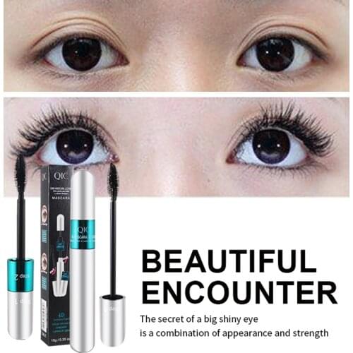 Eye Makeup QIC Double Waterproof Long Curl Encryption Lengthened Smudge Thick Elongated Mascara Full Professional Beauty Makeup