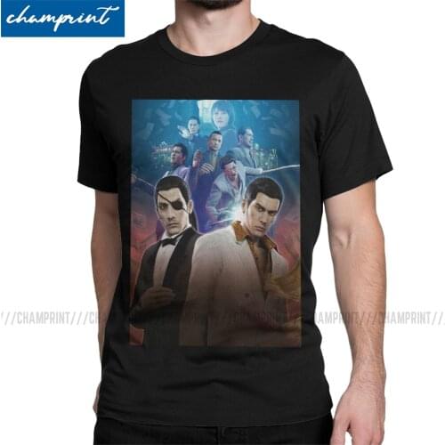 Yakuza 0 Poster Men T Shirts Japan Dragon Gangster Videogame Casual Tee Shirt Short Sleeve T-Shirt Cotton Adult Clothing