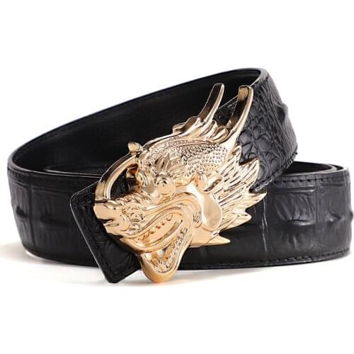 New Trend of Mens Leather Belt Leather Waistband Leading Alloy Smooth Buckle Leather Belt Teenagers Leisure Leather men Belt