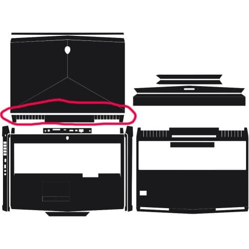 Laptop Sticker Skin Decal Carbon fiber Cover Protector for Alienware 17 R4 ALW17C 17.3" without Tobii Eye Tracker 2016