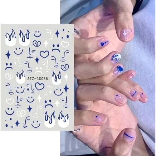 2pcs/set Halloween Nail Art Sticker Skull Head Autumn Maple Leaf Pumpkin Ghost Festival Adhesive Nail Sticker New 2021 Wholesale