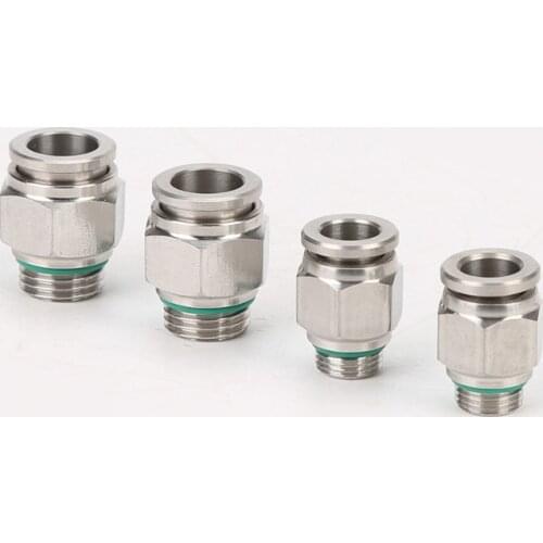 4mm 6mm 8mm 10mm 12mm 14mm 16mm 1/8" 1/4" 3/8" 1/2" BSP BSPP Male 304 Stainless Steel Air Pneumatic Fitting Quick Connector