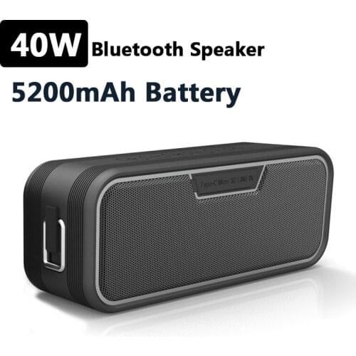 40W High Power Bluetooth Speaker 5200mAh Battery Powerful Portable Wireless Column Subwoofer Home Theater Music Center System