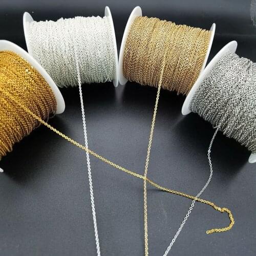 Golded/silvered/Bronze Plated Necklace Chain for Jewelry Making Findings DIY Necklace Chains Materials Handmade Chain