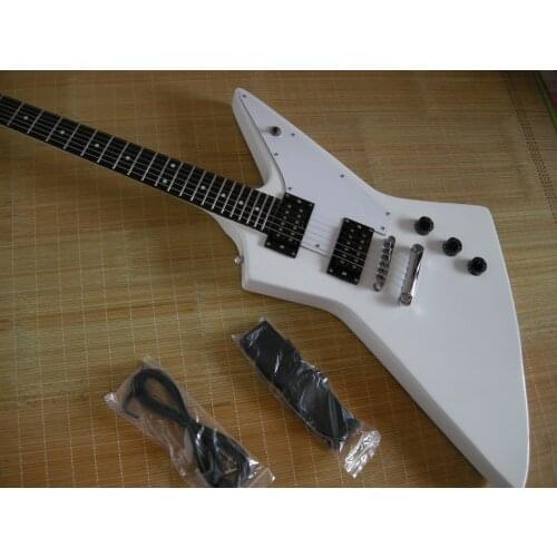 Experorer goose shaped white electric guitar Rosewood fingerboard 8yue1