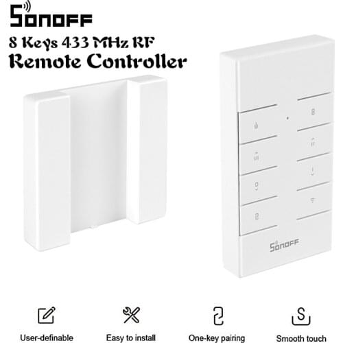 SONOFF 433 MHz RF 8 Keys Multipurpose Custom Remote Controller Smart Home with SONOFF RF/Slampher/4CH Pro/TX Series/RF Bridge