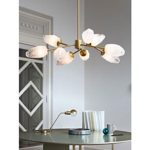 Modern minimalist living room lamp modern light luxury chandelier led net red ins Nordic fashion lamps