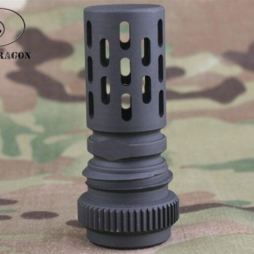 Tactical Toy Airsoft Steel BC Style AAC 51T Compensator 14mm CCW Flash Hide M4 SCAR-H Shooting Gear Device