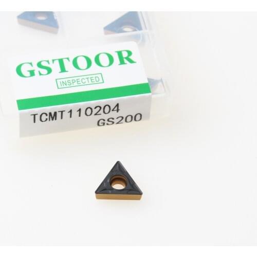 10PCS Carbide Inserts TCMT110204 TCMT 110208 GS200 Lathe Tool Parts Turning Blades CNC For Processing Steel