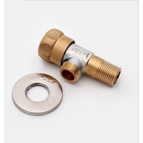 Thick large hexagon valve core, copper body, quick-open water stop valve, faucet toilet water heater triangle valve
