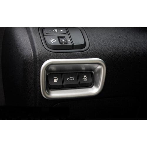Car Interior ABS Chrome Headlight Lamp Switch Button Cover Trim Frame Decoration For kia Optima K5 2016