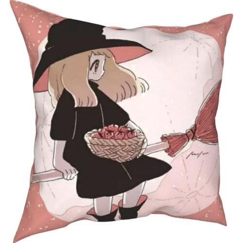 Magic girl simple style animation pillow cover fashion sofa bedroom color home decoration pillow animation pillow