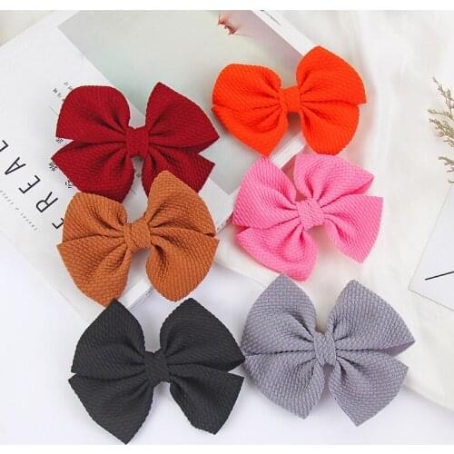 Baby Girl Hair Clip Solid Color Bow-Knot Adorable Cute Headdress Bobby Pin Hair Clips Hair Accessories for Kids Children