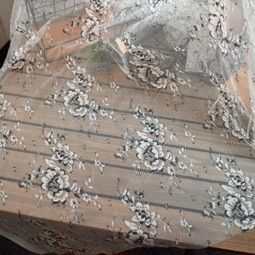 1meter Export two-color crochet lace fabric garment skirt sewing lace fabric DIY handmade material accessories fabric