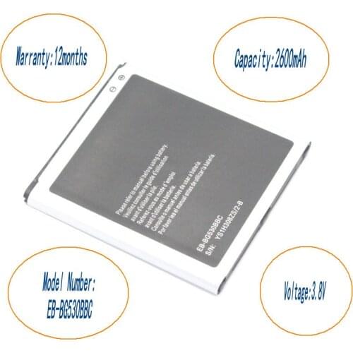 10pcs/lot 2600mAh EB-BG530BBC Battery For Samsung G5308W G5309W G530F G531H G5306 J5 J5000 J5008 J5009 J500H J500F J3 J3109