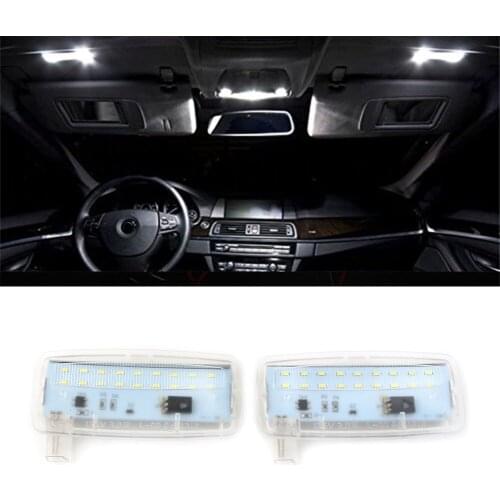 2x Error Free LED SMD Car Vanity Mirror Visor Light For BMW E88 E93 LCI Rolls-Royce RR2 Drophead / RR3 Coupe