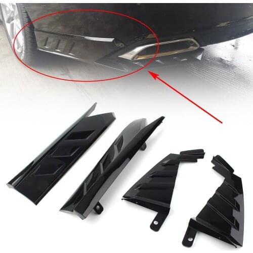 4Pcs ABS Car Rear Side Bumper Spoiler Lip Splitter Trim Cover For 2018 2019 Honda Accord X 10th