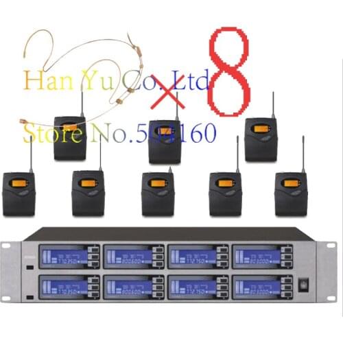 Wireless System UR-8188 Professional Microphone 8 Channel UHF Professional 8 Wireless Microphone