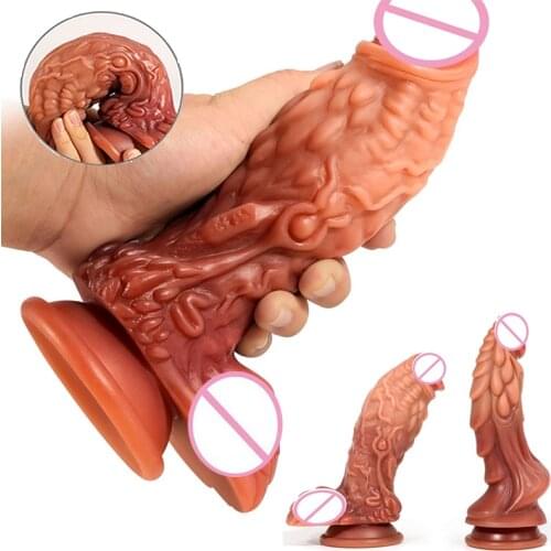Kirin Big Penis Huge Animal Dildo With Sucker Powerful Orgasm Stimulation Vagina Anal Butt Plug Erotic Tool SM Sex Toy For Woman