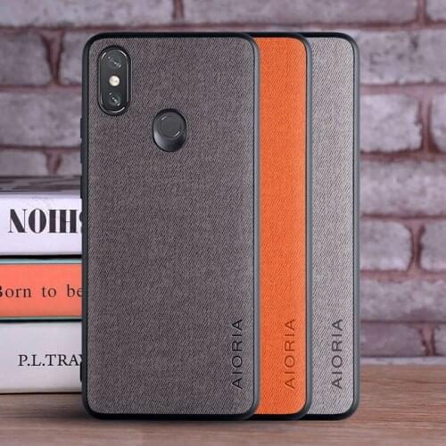 Case for Xiaomi Mi Max 3 coque Luxury textile Leather skin soft TPU hard phone cover for Xiaomi Mi Max 3 Case funda