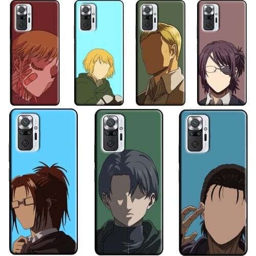 Attack on Titan Eren Armin Mikasa Case For Xiaomi Redmi 9 9T 9C 8A 9A K40 Phone Cover For Redmi Note 10 9 Pro Note 8 8T 9S