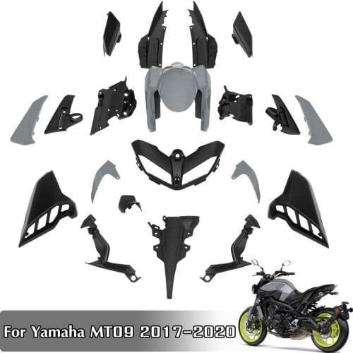 Black Grey Full Fairing Injection Molding Bodywork Cowling Kits for Yamaha MT-09 FZ MT 09 2017 2018 2019 2020 MT09 FZ09 FZ-09