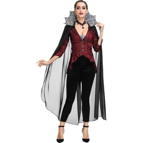 Black And Gothic Sexy Vampire Costume Medieval Halloween Costumes For Women 2019