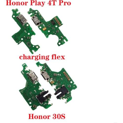 For Honor Play 4T Pro Honor 30S Original USB Charger Charging Port Ribbon Flex Cable Microphone USB Dock Connector Board