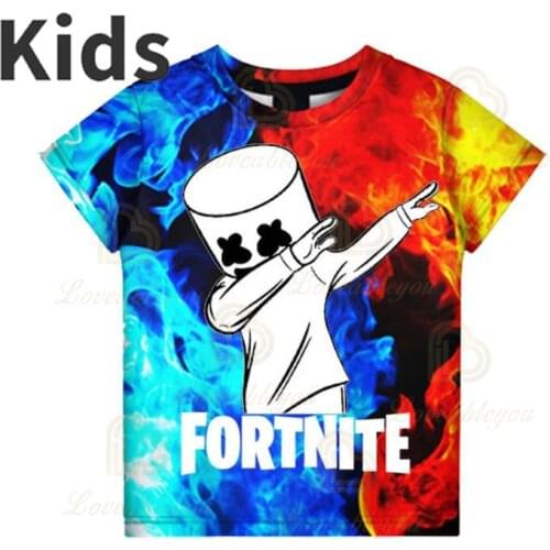 Men and Women Fortnite T-shirt Battle Royale Cartoon ESports Tees Tops Teen Clothes Kids T-shirt 3D Harajuku Tshirt