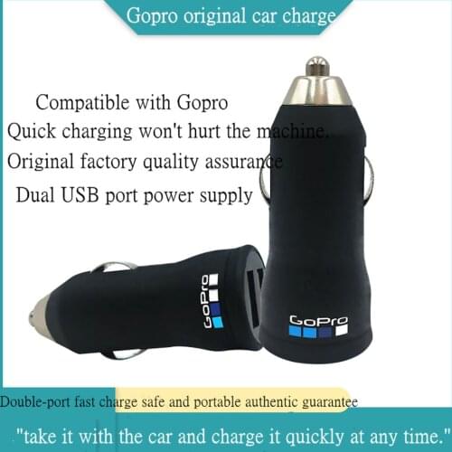 Gopro8 original car charger GoPro hero3 4 5 6 vehicle charging dual USB interface accessories charging head