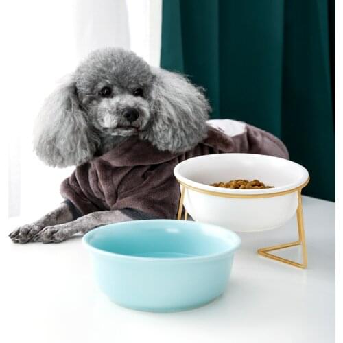 Hot Sale Ceramic Dog Cat Pet Bowl Feeding High Feet Protect The Cervical Spine Fashion Pet Feeders for Cat Small Dog Pet Feeder