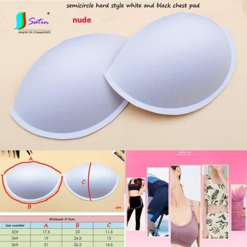 Good Quality Home Diy Women Swimming Suit Wedding Dress Coat Bra Material White Black Semicircle Hard Style Insert Chest Pad