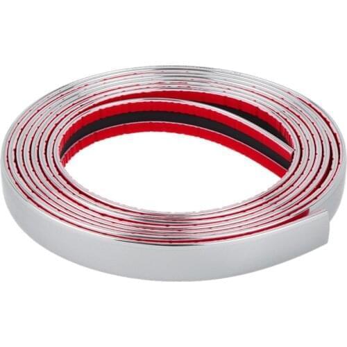 6/8/10/12/15/20mm Car Chrome Styling Decal Moulding Trim Strip Tape Auto DIY Body Bumper Protect Sticker