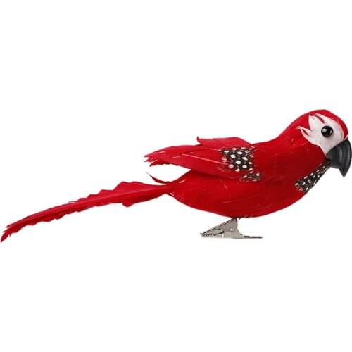 Simulation Parrot Foam Feather Artificial Bird Home Wedding Party Decorative Clip Imitation Lifelike Fake Parrots Wall Hanging