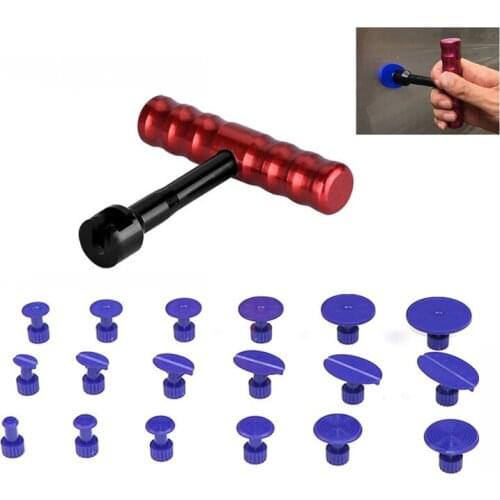 Paintless dent repair Tools T-Bar Dent lifter with suction cup tabs Car Paintless Auto Body Dent Repair Tools Hand Tools Kit Set