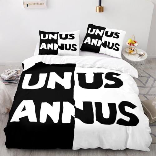 Hot Unus Annus Bedding Set Bedspread Single Twin Full Queen King Size Unus Annus Bed Sets Childrens Kid Bedroom Duvetcover