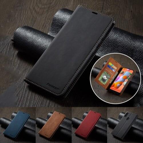 Leather Phone Case For Samsung A11 A51 A71 A01 Vintage Holder Holster Bag Shockproof Genuine Cover For Galaxy A21 A31 A41 Etui
