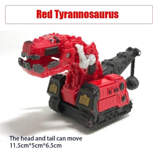 RUX RED Dinosaur Truck Removable Dinosaur Toy Childrens Gifts Toy Dinosaur Models Car for Dinotrux Mini Models New 1:64 Plastic
