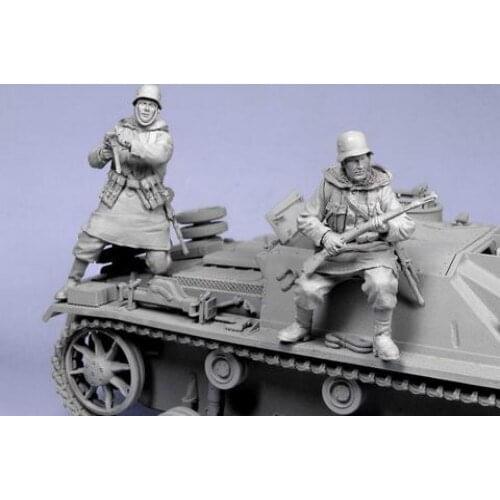 1:35 Scale Die-cast Resin World War II German Tank Soldiers 5 Character Scenes Need To Be Assembled And Colored By Themselves