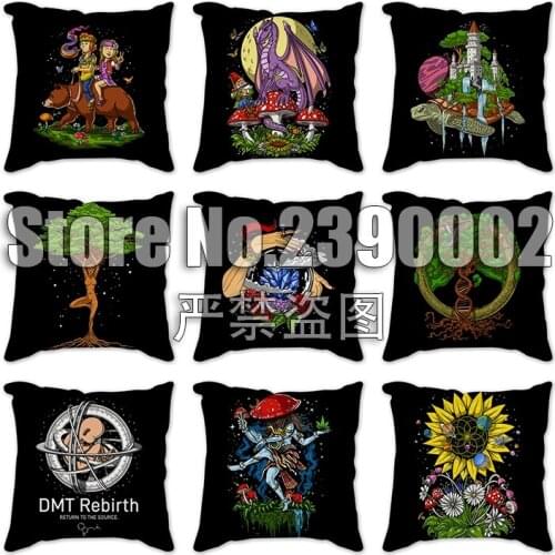 Merry Christmas gifts pillowcase Linen cushion cover home decoration pillows cover Sofa cover cushion Car pillows Cartoons