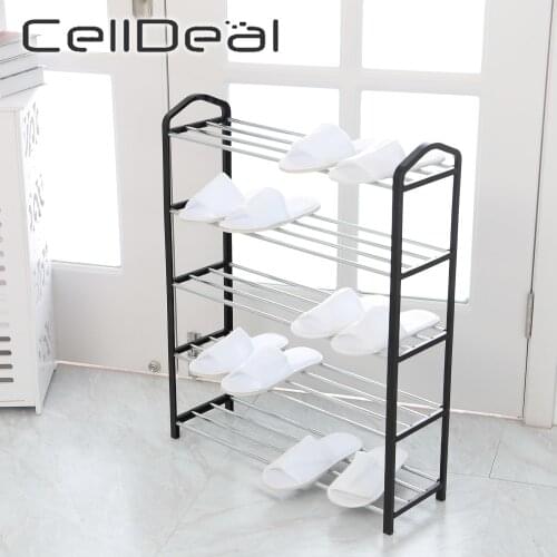 Multi-functional 3/4/5 Tiers Modern Shoe Rack Organizer Shoe Hanger Solid Room Organizer Shoes Shelf Storage Shoe Cabinets