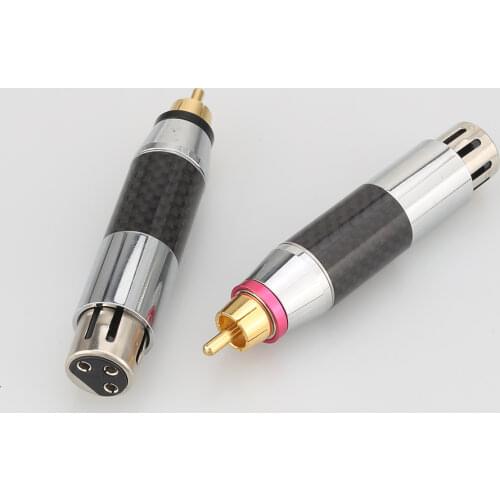 2XAudiocrast XLR 3 Pin Female to RCA male Audio Jack Adapter Plug Connector RCA Phono Male Plug Audio Interconnects