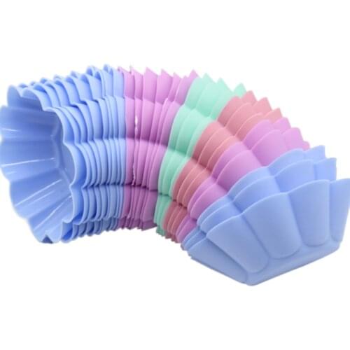 7.5*3 cm Silicone Cupcake Jelly Mold Food Grade Silicone Mold Baking Cakes Kitchen Bakeware Pan Silicone Cake Mold Muffin Cup