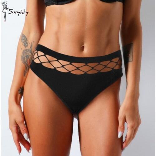 Hollow Out Lingerie Europe Seamless Sexy Panties Mesh Thong Women Elasticity Temptation Middle-waist G String Exotic Apparel