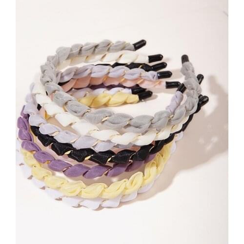 Super Light Organza Thin Headbands Sweet Candy Color Hairbands Girls Turban Head Bands Hair Accessories Head Hoop