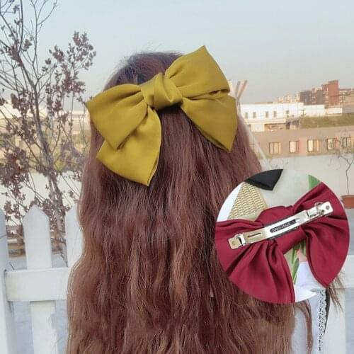 High Quality Big Barrettes Bows Hair Clips for Women Girls Sweet Elastic Hair Ropes Hairgrips Elegant Hairpins Hair Accessories