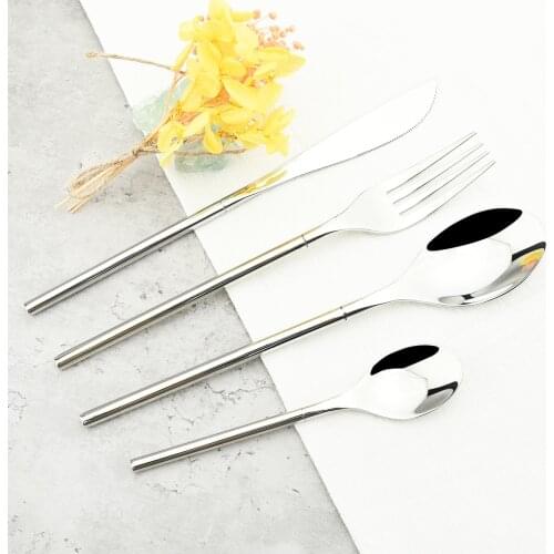 High Quality Knife Fork Coffee Spoon Dinnerware Set 304 Stainless Steel Cutlery Set Mirror Western Tableware Kitchen Silverware