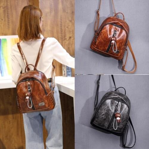 Restoring Ancient Ways Oil Wax Fashion Large Capacity Multi-Function Luxury New Brand Personality Womens Backpack