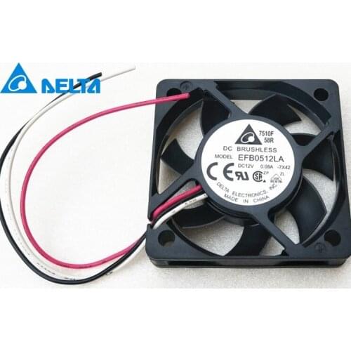 1pcs EFB0512LA 5010 50mm DC 12V 0.08A tach slim 5cm ultra-thin axial cooling fan