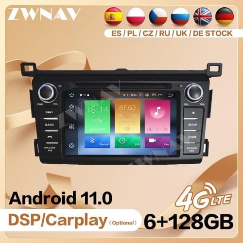 128G Carplay 2 Din Radio Receiver For Toyota RAV4 2013 2014 2015 Multimedia Android Player Video GPS Head Unit Auto Audio Stereo